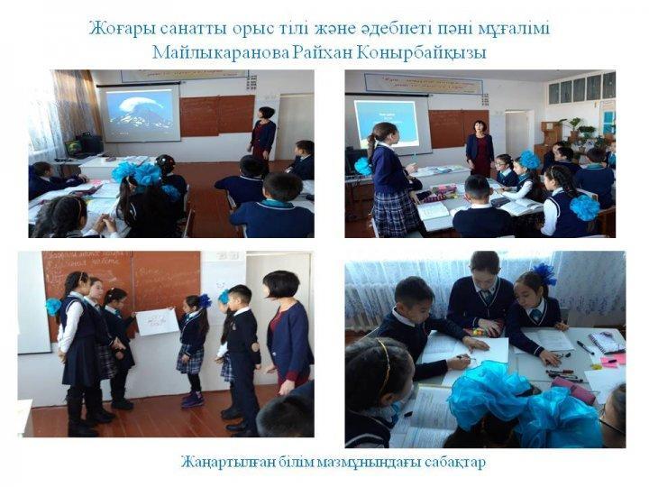 Жаңартылған білім мазмұнындағы сабақтар